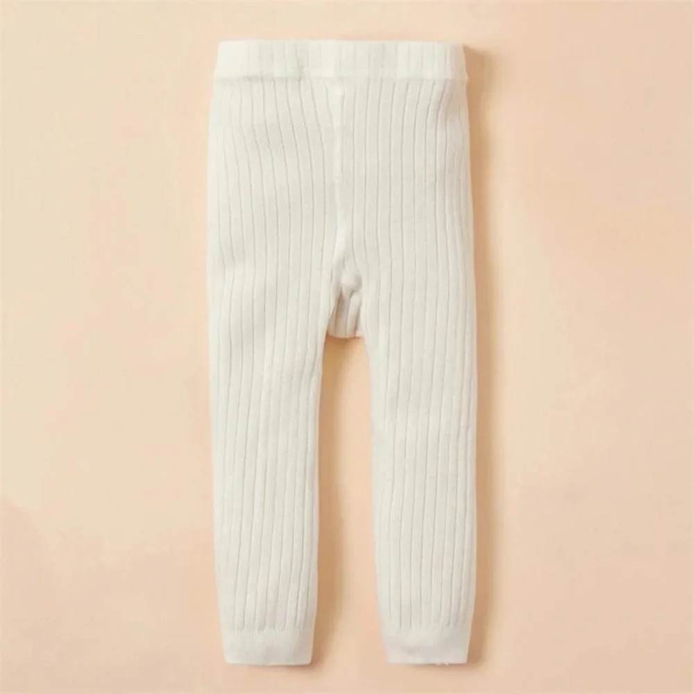White Ribbed Tights